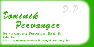 dominik pervanger business card
